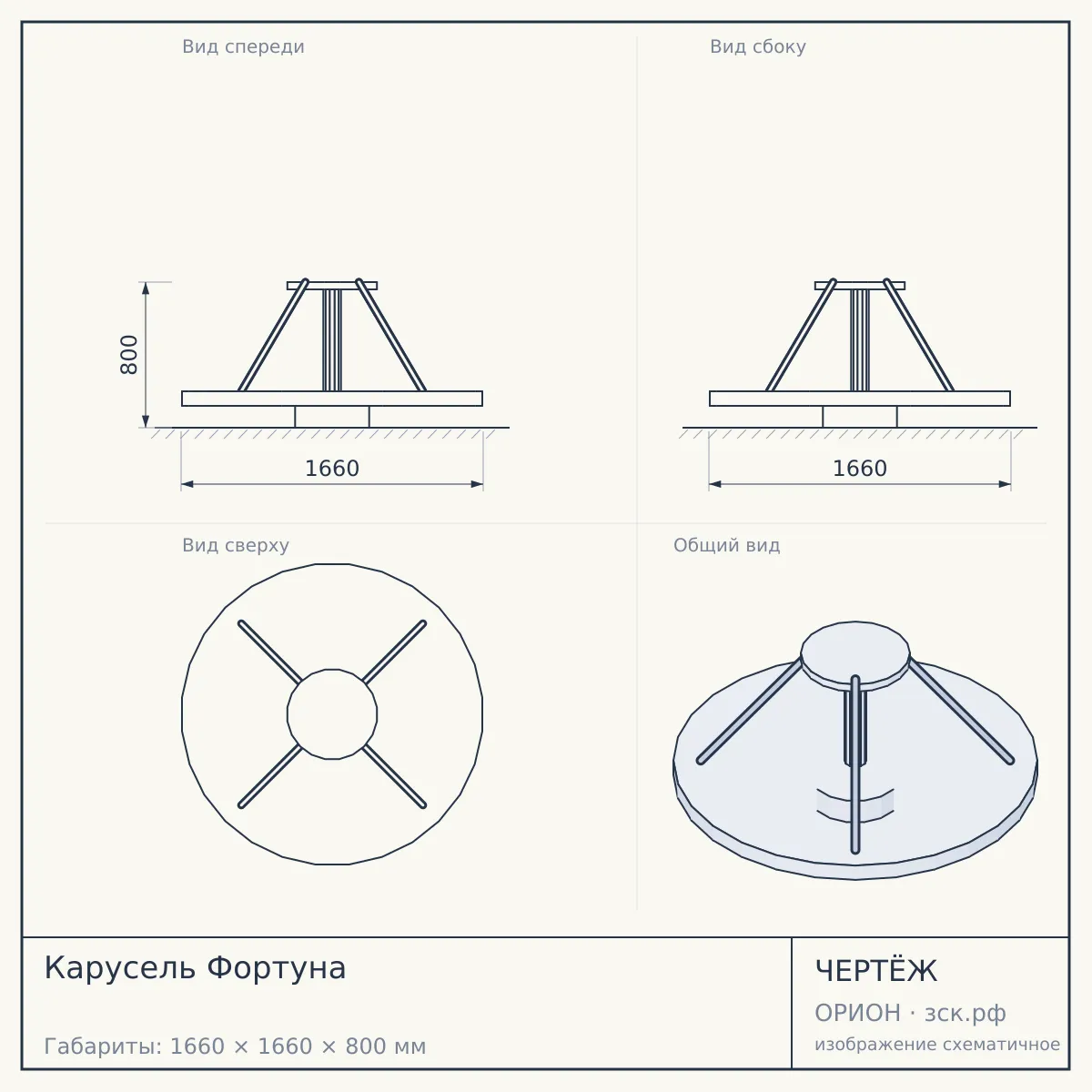 Карусель Фортуна — чертёж